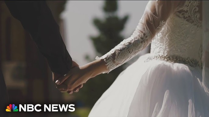 Couple using AI technology for wedding planning