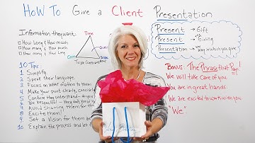 How To Give a Client Presentation