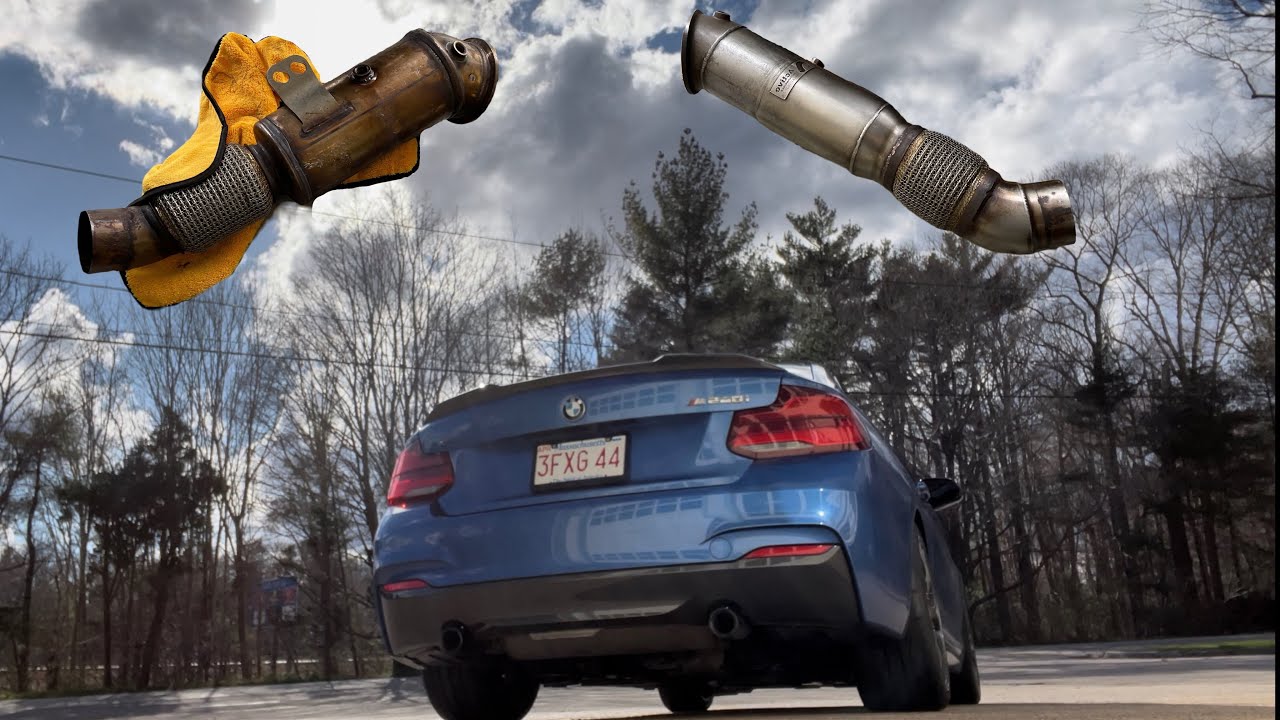 Active Autowerke Catted Downpipe & Dual Resonator Delete Comparison vs Stock | BMW B58 M240i Xdrive