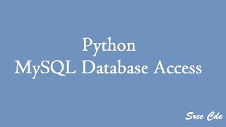 Python MySQL Database Access