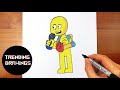 How To Draw FNF MOD Character - Player Poppy Playtime Easy Step by Step