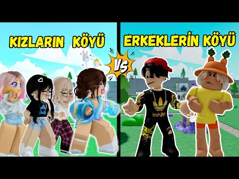 KIZLAR VS ERKEKLER KÖY SAVUNMASI🤣AYŞEM ECE ARI💥ARIGİLLER🐝ROBLOX VILLAGE DEFENSE