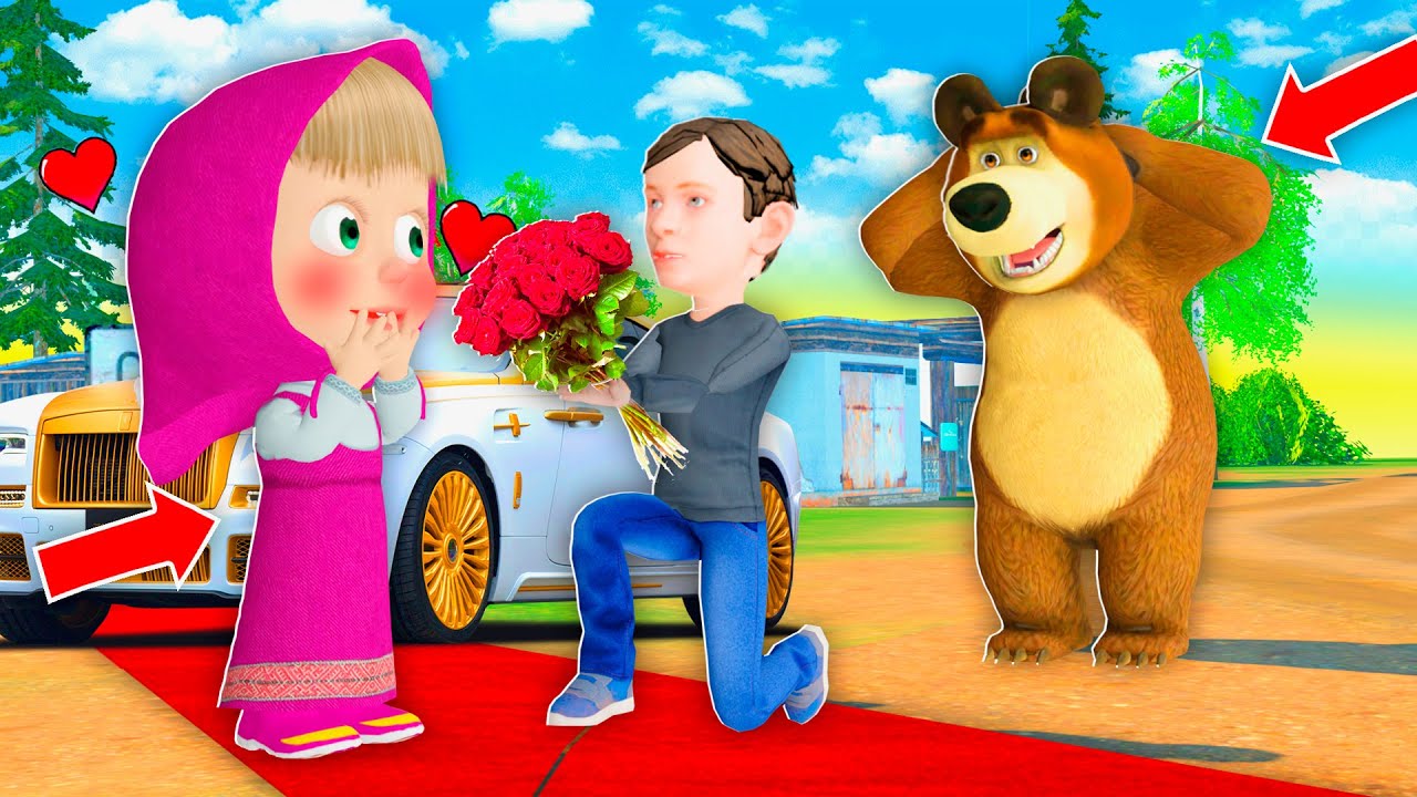 АНДРЕЙ МАШАҒА ҒАШЫҚ БОЛЫП ҚАЛДЫ,АЮ МАШАҒА ПРАНК ЖАСАДЫ,маша мен аю қазақша гта5