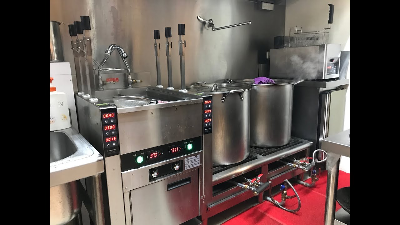 自動升降煮麵機標準sop化 拉麵店實際操作 Youtube