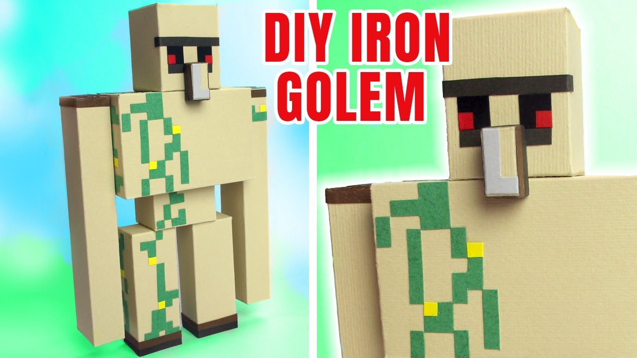 DIY Minecraft Papercraft Utility Set- Horse, Pig, Iron Golem, Wolf, and  Enchantment Table 