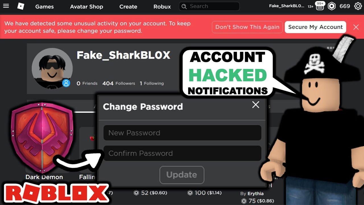 Roblox Now Sends You Warning Notifications If You Have Been Hacked Youtube - roblox security notification bypass