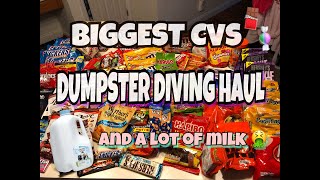 HUGE CVS CANDY DUMPSTER DIVING HAUL WITH LIVE DIVE! (Food Waste at Big Corporate Company!)