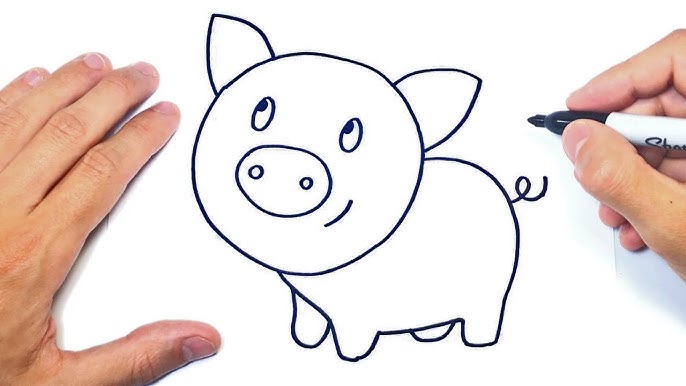  Cómo dibujar un Cerdo Paso a Paso