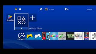 my PS4 menu