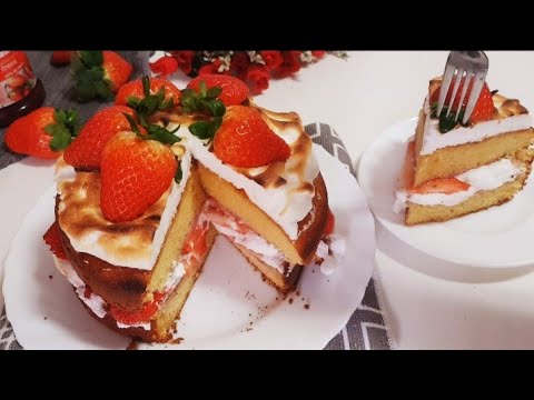 Vidéo: Gâteau Meringué Aux Fraises