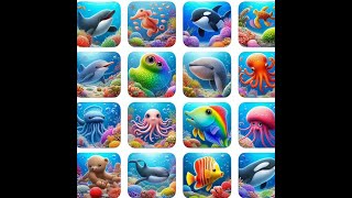 Guess 100 Sea Animals in 3 Seconds  Names & Key Characteristics:  Part 1