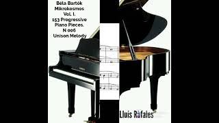Béla Bartók Mikrokosmos Vol. I. 153 Progressive Piano Pieces. N 005 i N 006 Unison Melody