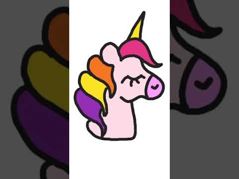 Как нарисовать ЕДИНОРОГА 🦄💐⚘How to draw an Unicorn ❤️#shorts мультик раскраска для детей