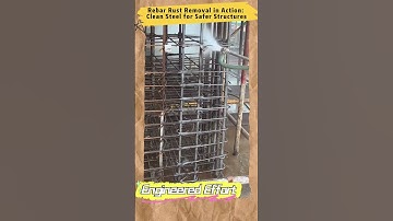 Rebar Rust Removal in Action Clean Steel for Safer Structures   #EngineeredEffort