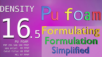 PU FOAM Formulation for 16.5 density