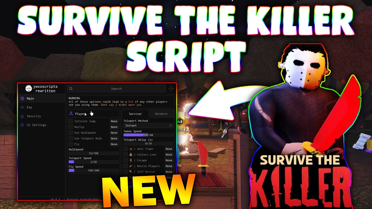*NEW* Survive the Killer Script (PASTEBIN 2026) (ITEM AUTOFARM, AUTO WIN, REVIVE FARM, KILL ALL, ESP