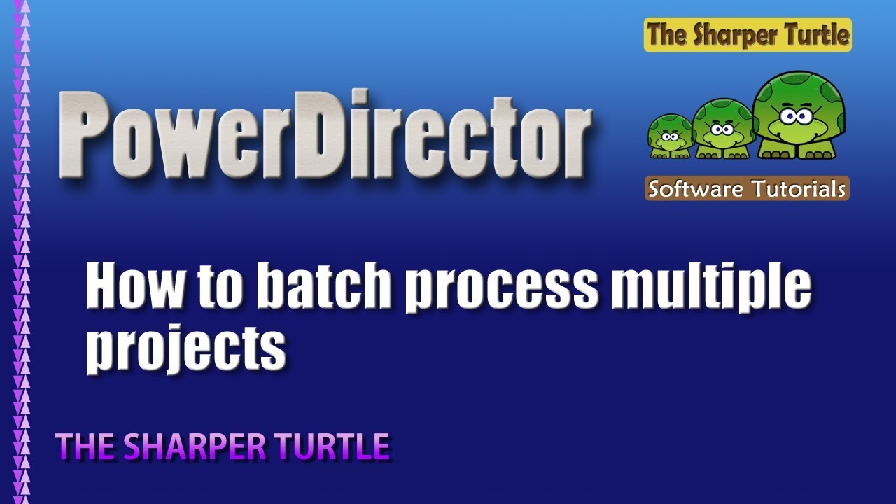 PowerDirector - How to batch render multiple projects - YouTube