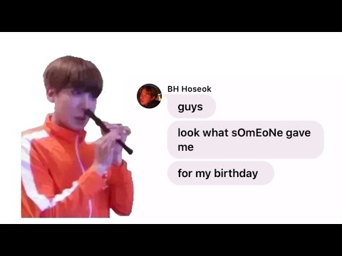 BtS tExTs- the jealous hyungs// the one who customised hoseok's birthday present