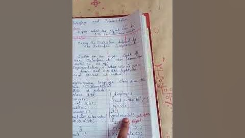 12th Computer Science ; Interface and Implementation Video 3