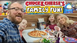 Chuck E Cheese Family Fun Time!  Indoor Kids Play Area Arcade Fun Games Activities For Kids! REMODEL