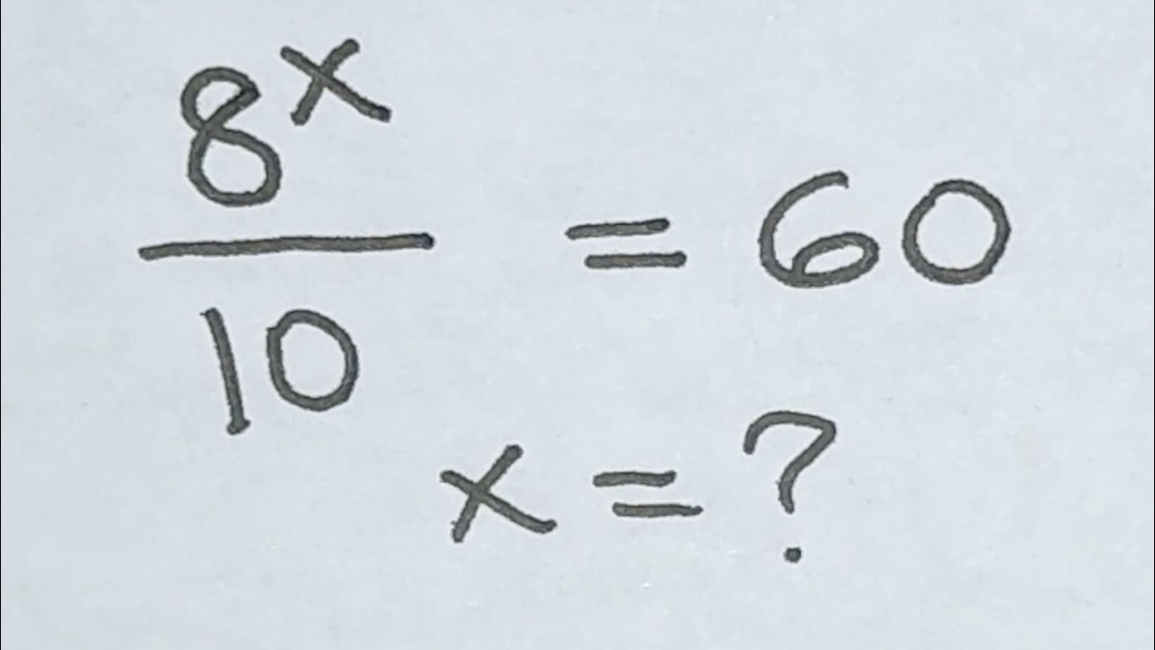 Solve for x in this nice exponential equation | Math Olympiad Mathematics
