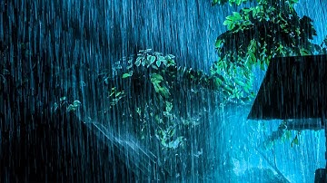 Listening for 3 Minutes & Fall into Deep Sleep, Real Heavy Rain On Tin Roof & Thunder Sound At Night