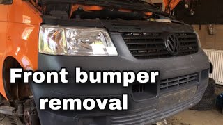 Volkswagen Transporter T5 front bumper removal