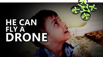 3yr old can fly a Drone!! - Tiny Whoop Eachine E010