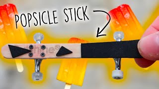 TURNING A POPSICLE STICK INTO FINGERBOARD | FINGERBOARD EVERYTHING