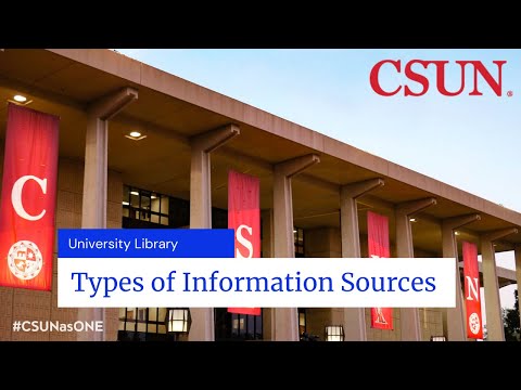 Types of Information Sources