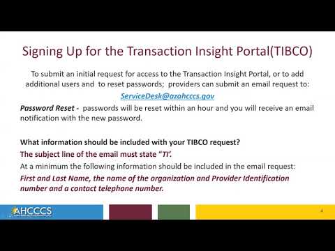 Transaction Insight Portal – How to Register for an Account
