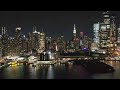 New York City Skyline at Night Live Screensaver HD NYC