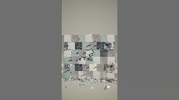 Marble mosaic wall Chaos Destruction in Unreal Engine 5. #3d #marble #asmr #vfx #animation