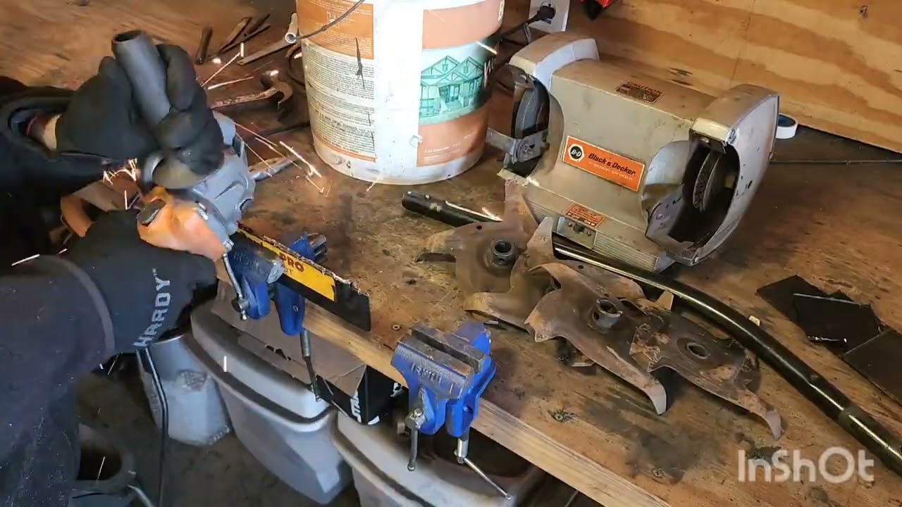 01-22-2026 - Start cutting up the tiller, handle, blade shroud and blades