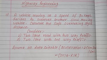 HIGHWAY ENGINEERING 5TH SEM | OSD CALCULATION | CTEVT-(2078 R/B) | @Er.dipesh186 #civilengineering