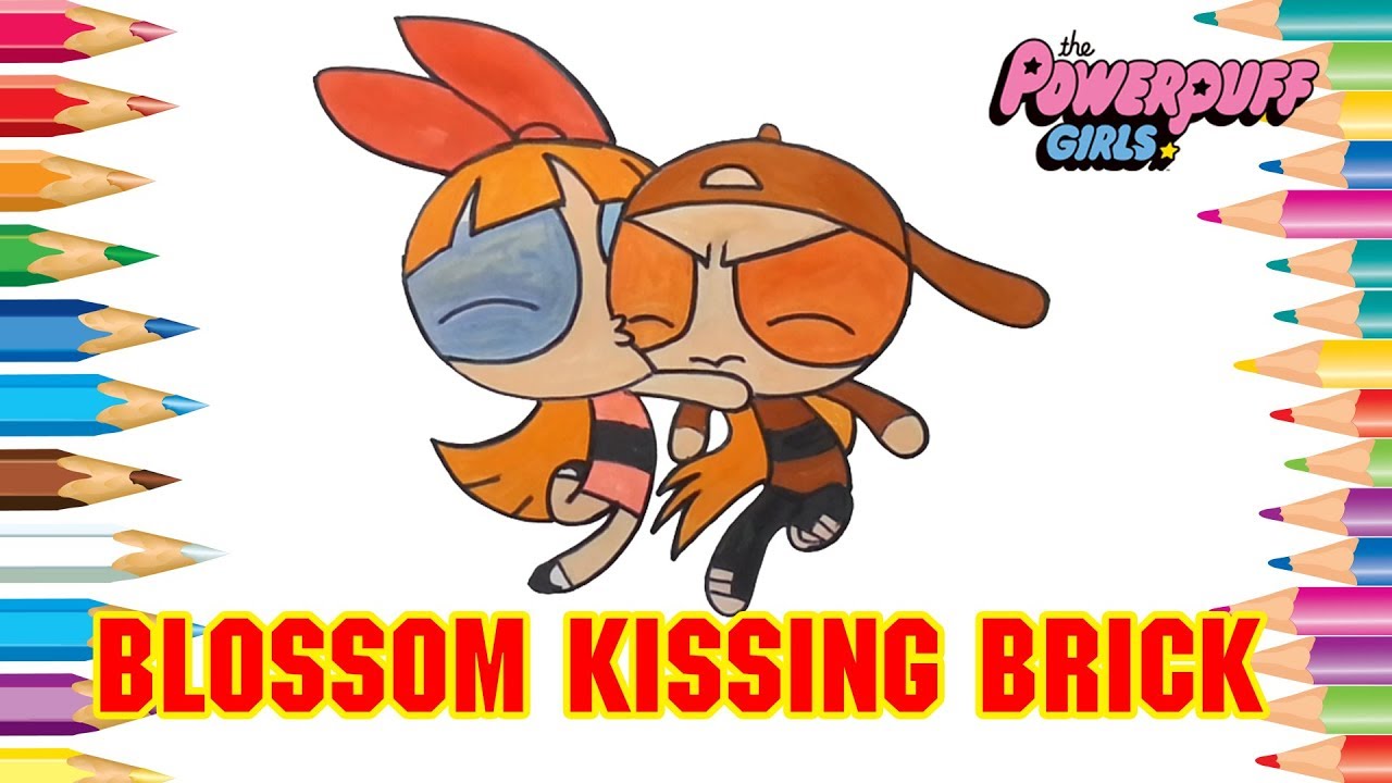 Learn to Draw Blossom Kissing Brick Coloring Page 