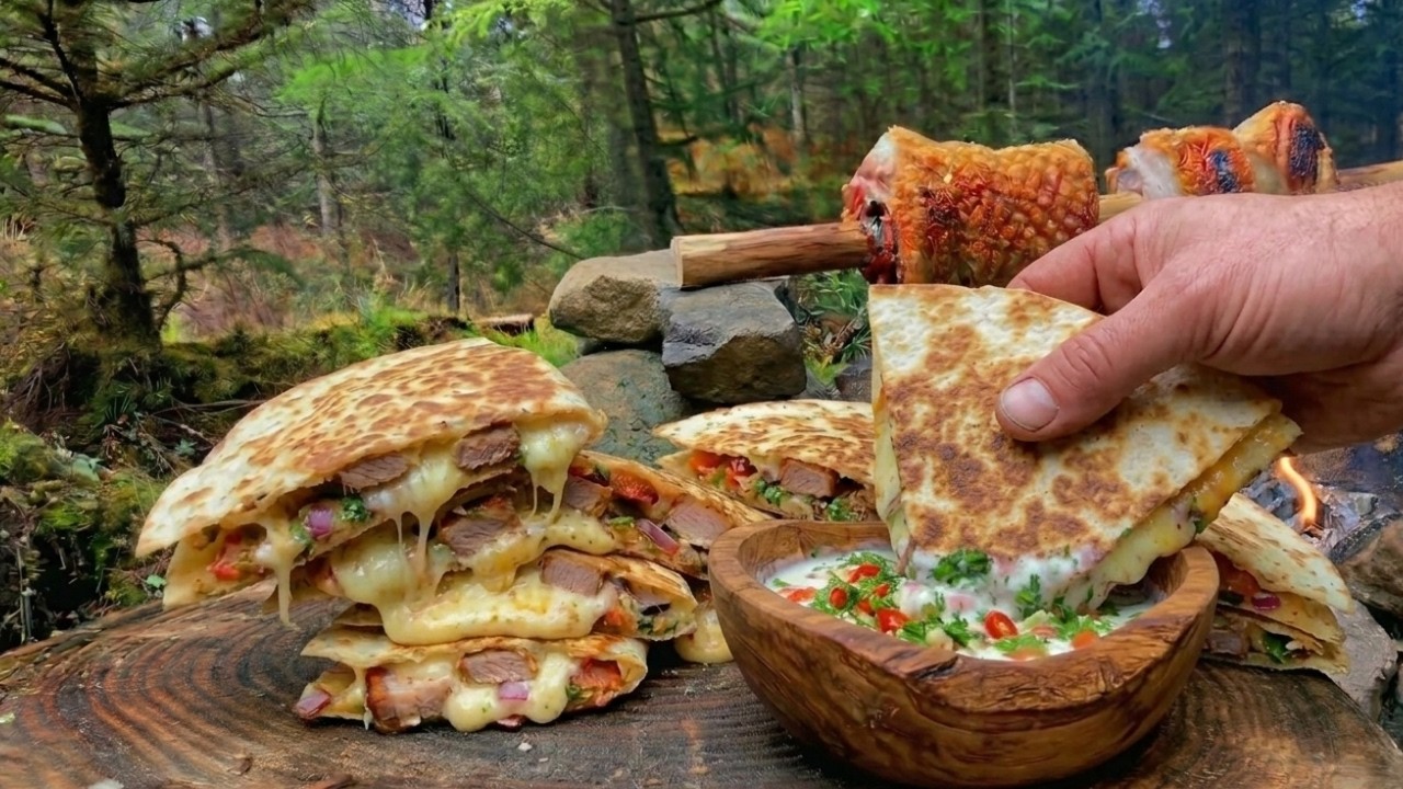 Fire-Grilled Pork Belly Quesadilla