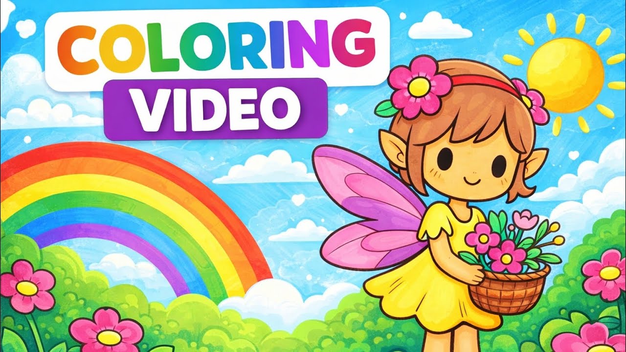 Fairy Coloring  | Beautiful Fairy Coloring Page | Fun Colors Art 🎨