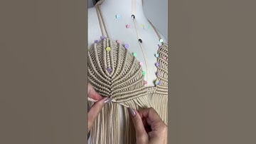 Vídeo aula completa do top SHELL disponível aqui no canal 🧶🐚 #macrame #feitoamao #videoaula
