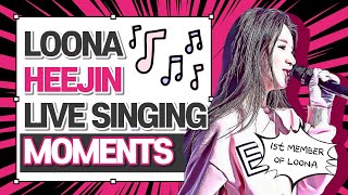 HeeJin from LOONA live singing, real vocals compilation