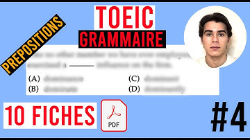 Prépositions au TOEIC - Test et Corrigé #4