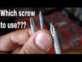 Which screw to use... wood and metal screws introduction