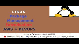 Linux Package Management  For Aws Devops | Introduction Package Management  | JOYATRES | Profile