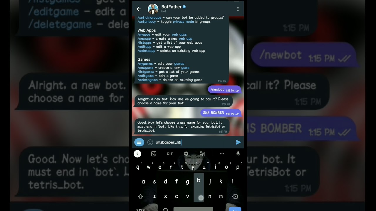 how to create sms bot