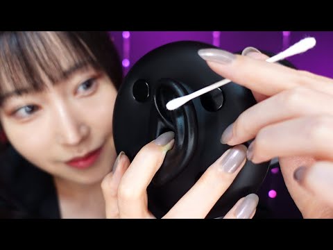 【ASMR】鼓膜にしっかり刺激を感じたい人向け❗️指と綿棒でがっつり耳マッサージ【囁き】