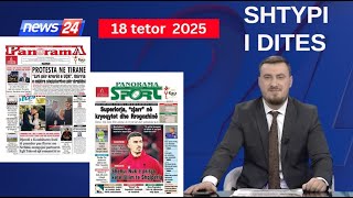 18 tetor 2025 - "Shtypi i ditës" në News24 📺 "Koha për t'u zgjuar" në studio me Klevin Mukën screenshot 4