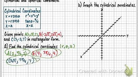 MTH261-Sec. 2.7 Cylindrical and Spherical Coordinates (Part 2)