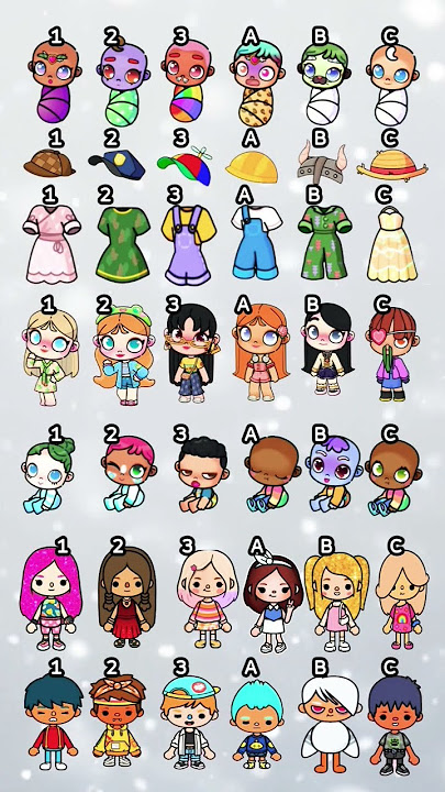 1,2,3,A,B,C, 💞💫 Cute Look Which is Your Favourite ✨️🫰#tocaboca #avatarworld #tocalifeworld #cute