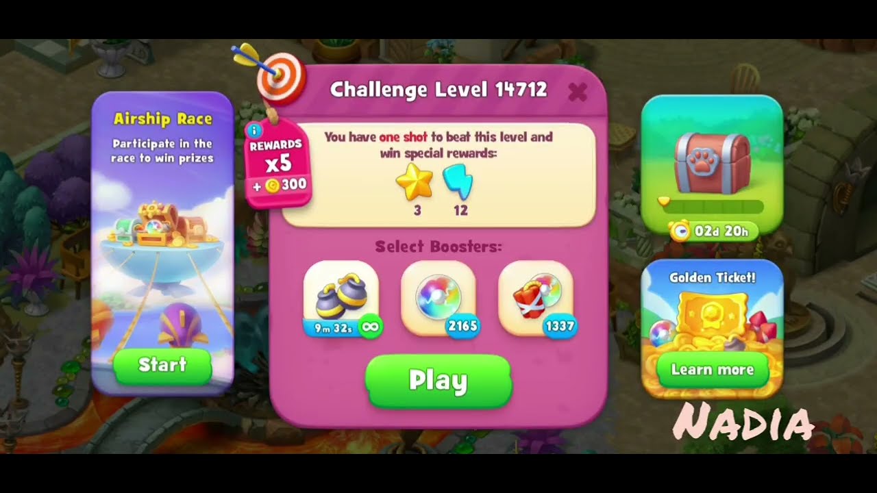 Gardenscapes Level 14712🥀. One shot