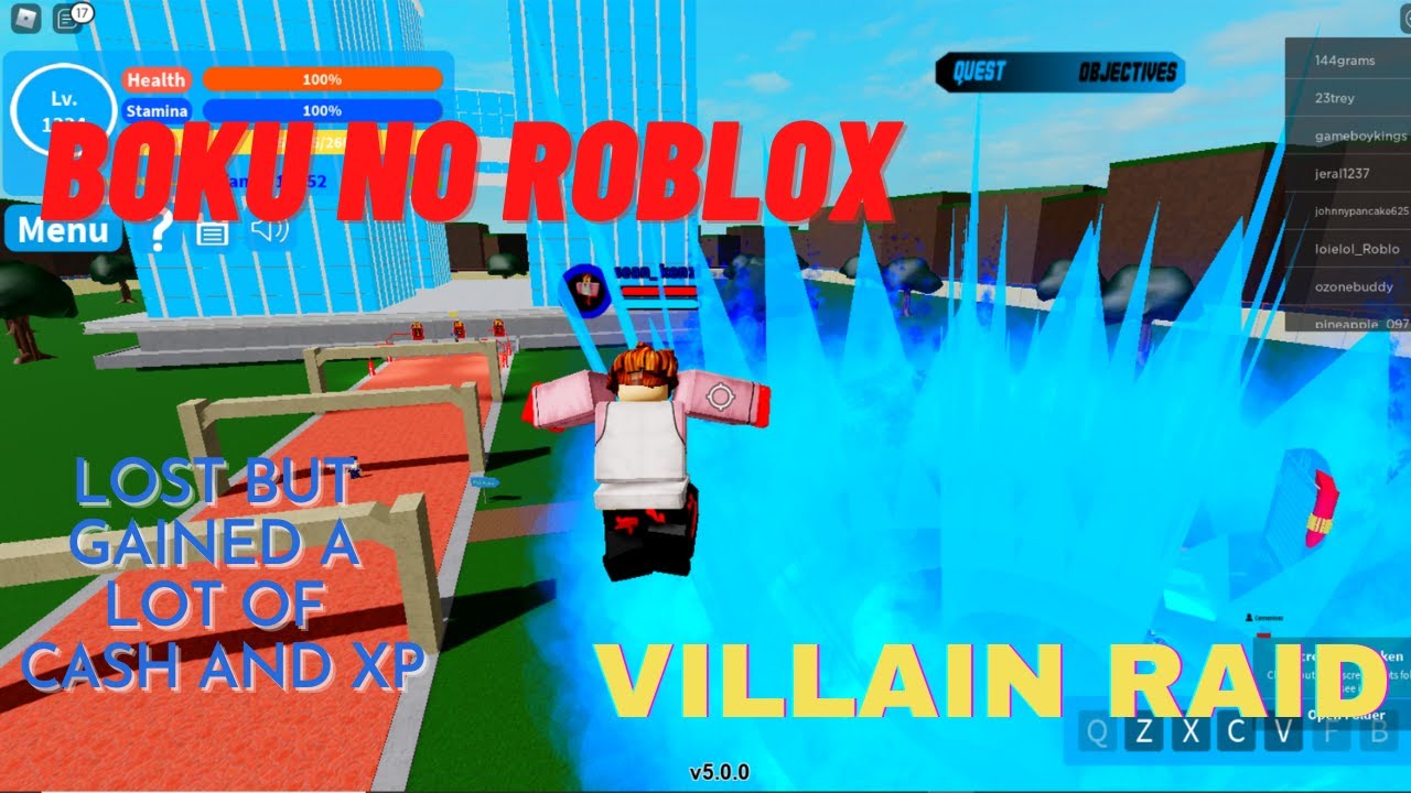 Villain Raid Boku No Roblox Lots Of Cash And Xp Youtube - boku no roblox raid rewards